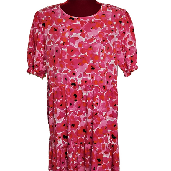 Dresses & Skirts - Floral Pink Maxi Dress Size Large